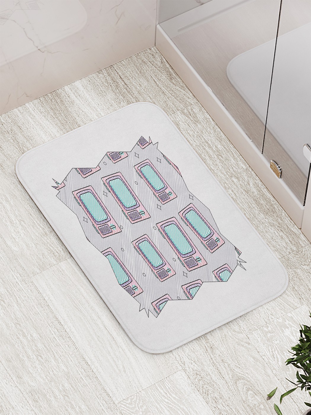 

Коврик противоскользящий для ванной, сауны, бассейна, 77х52 см bath_88814 JoyArty