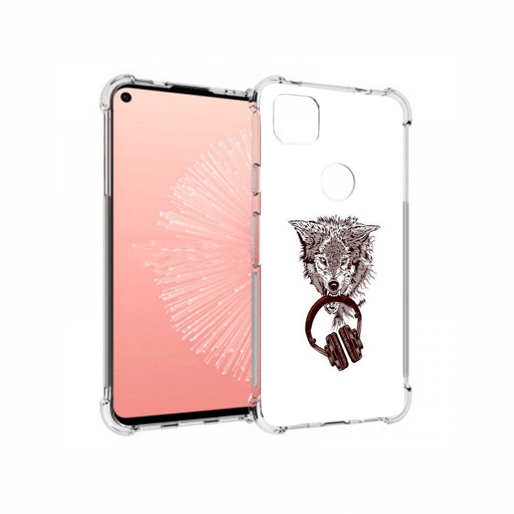

Чехол MyPads Tocco для Google Pixel 4A дикий волк, Прозрачный, Tocco