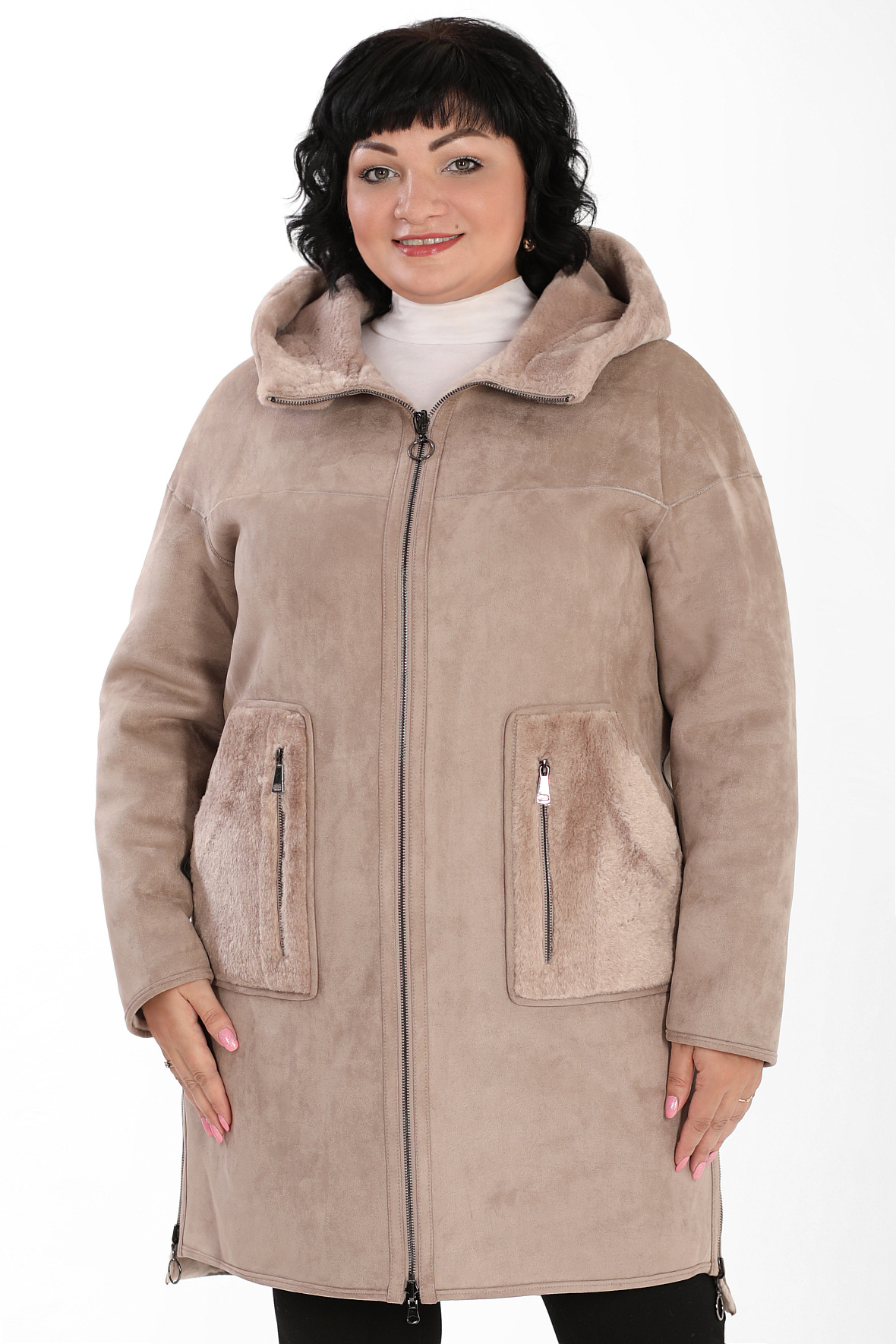 

Пальто женское AlmondShop 026 1730.С1 бежевое 50 RU, 026 1730.С1