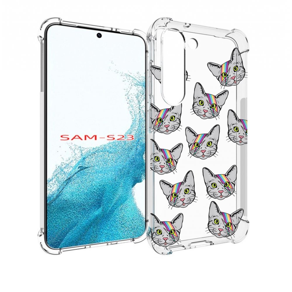 

Чехол MyPads кот-с-молнией-на-лбу для Samsung Galaxy S23, Прозрачный, Tocco