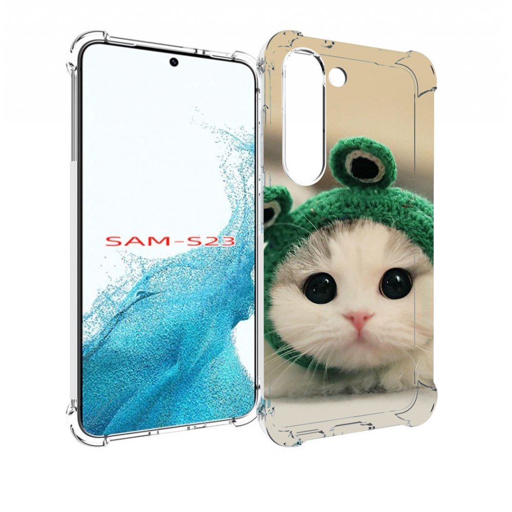 

Чехол MyPads кот-лягушка детский для Samsung Galaxy S23, Прозрачный, Tocco