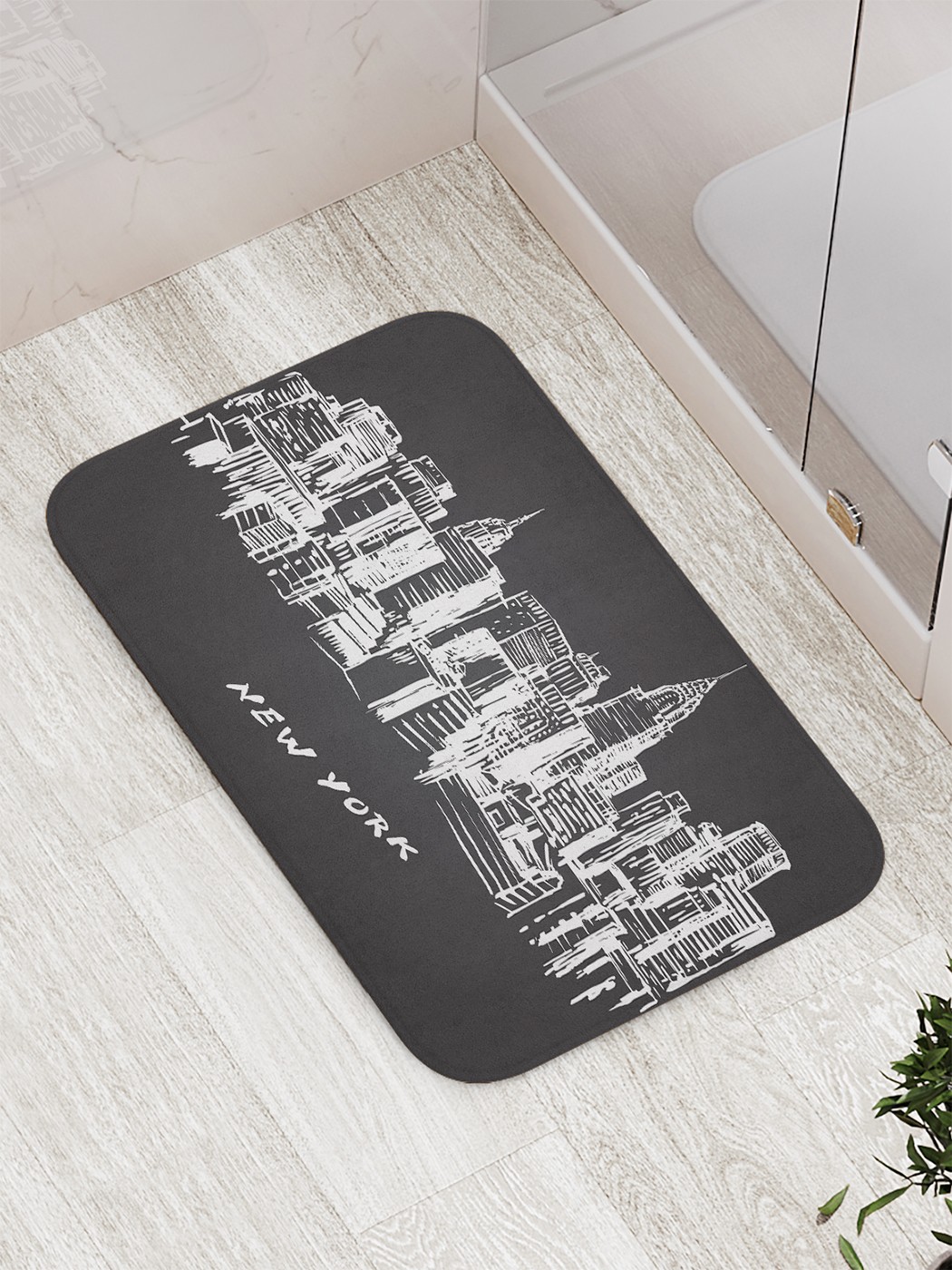 

Коврик противоскользящий для ванной, сауны, бассейна, 77х52 см bath_88568 JoyArty