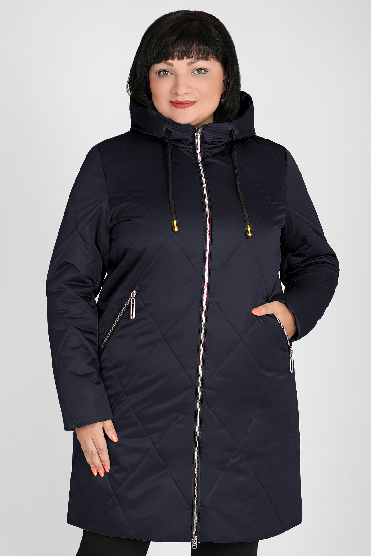 

Куртка женская AlmondShop 02У-53 123.С2 синяя 52 RU, Синий, 02У-53 123.С2