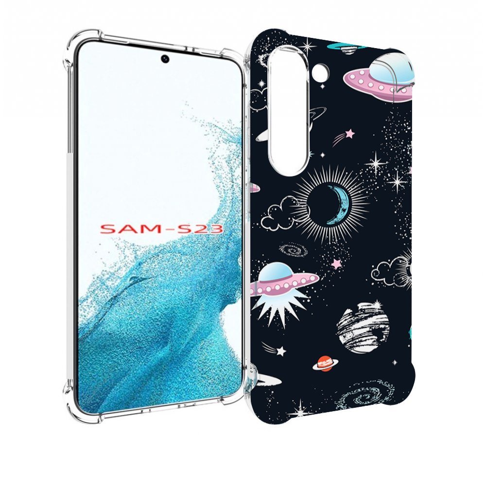 

Чехол MyPads космос-мини-картинки для Samsung Galaxy S23, Прозрачный, Tocco