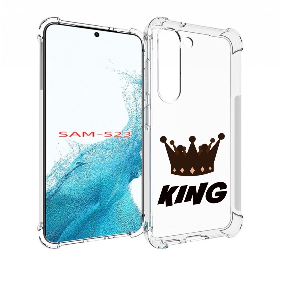 Чехол MyPads корона-короля-черный для Samsung Galaxy S23