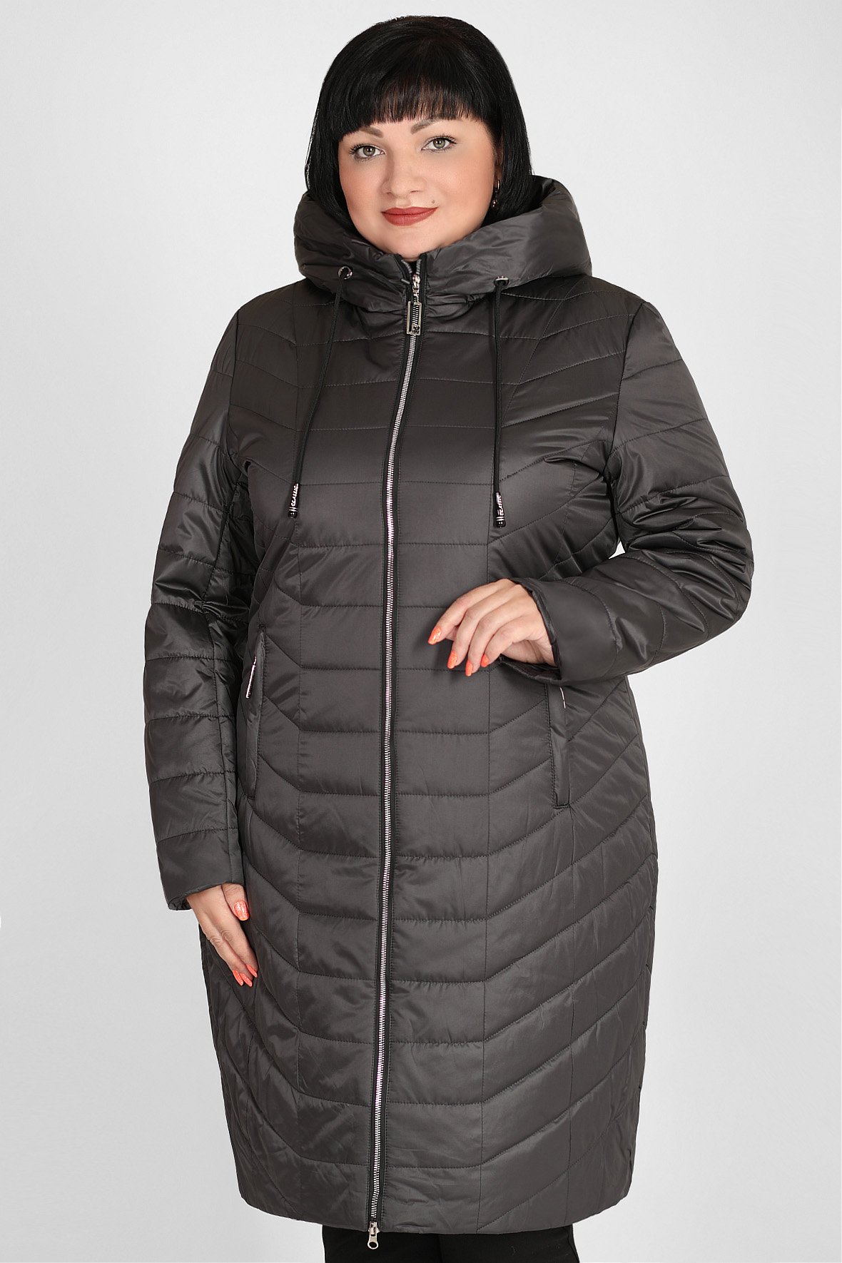 

Пальто женское AlmondShop 02У-53 5209.С1 серое 48 RU, Серый, 02У-53 5209.С1