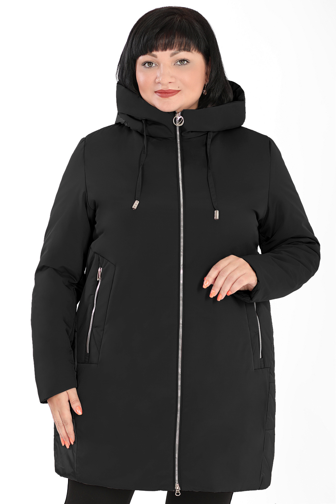 

Куртка женская AlmondShop 02У-53 9635.С2 черная 66 RU, Черный, 02У-53 9635.С2