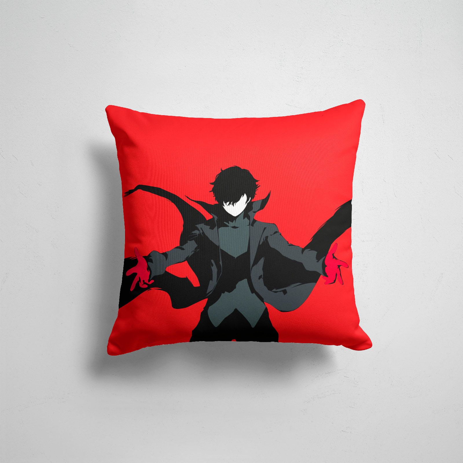 

Подушка декоративная 45х45см Геймерам Persona 5 Черный Рэн, Разноцветный