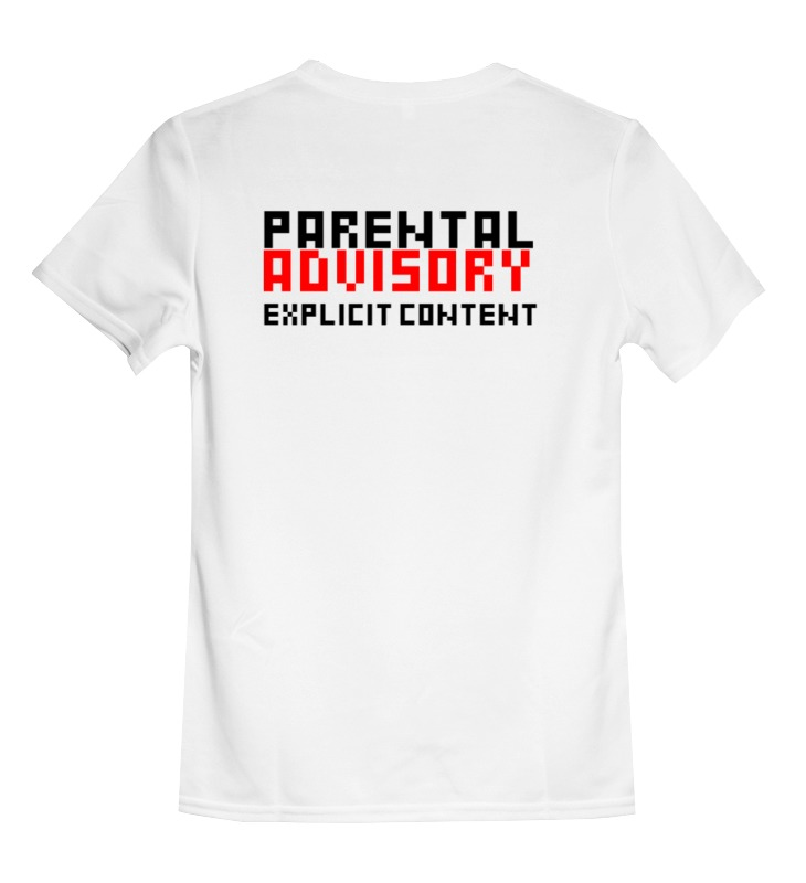 

Детская футболка Printio Parental advisory explicit цв.белый р.104, 0000000739199