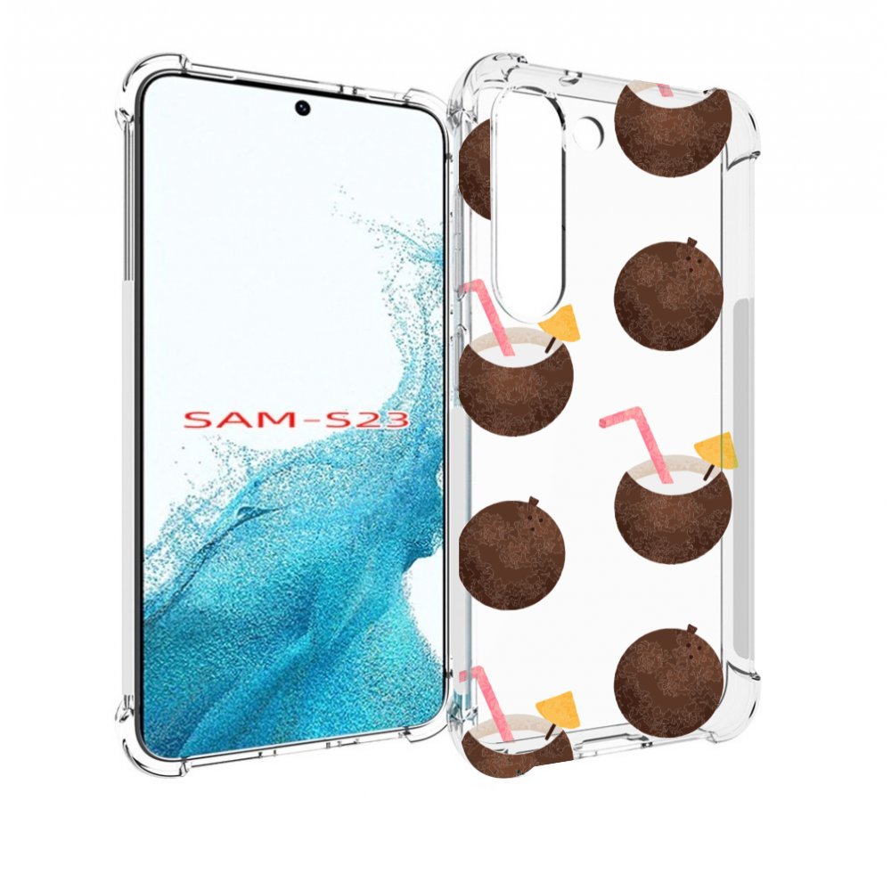 

Чехол MyPads кокосики для Samsung Galaxy S23, Прозрачный, Tocco
