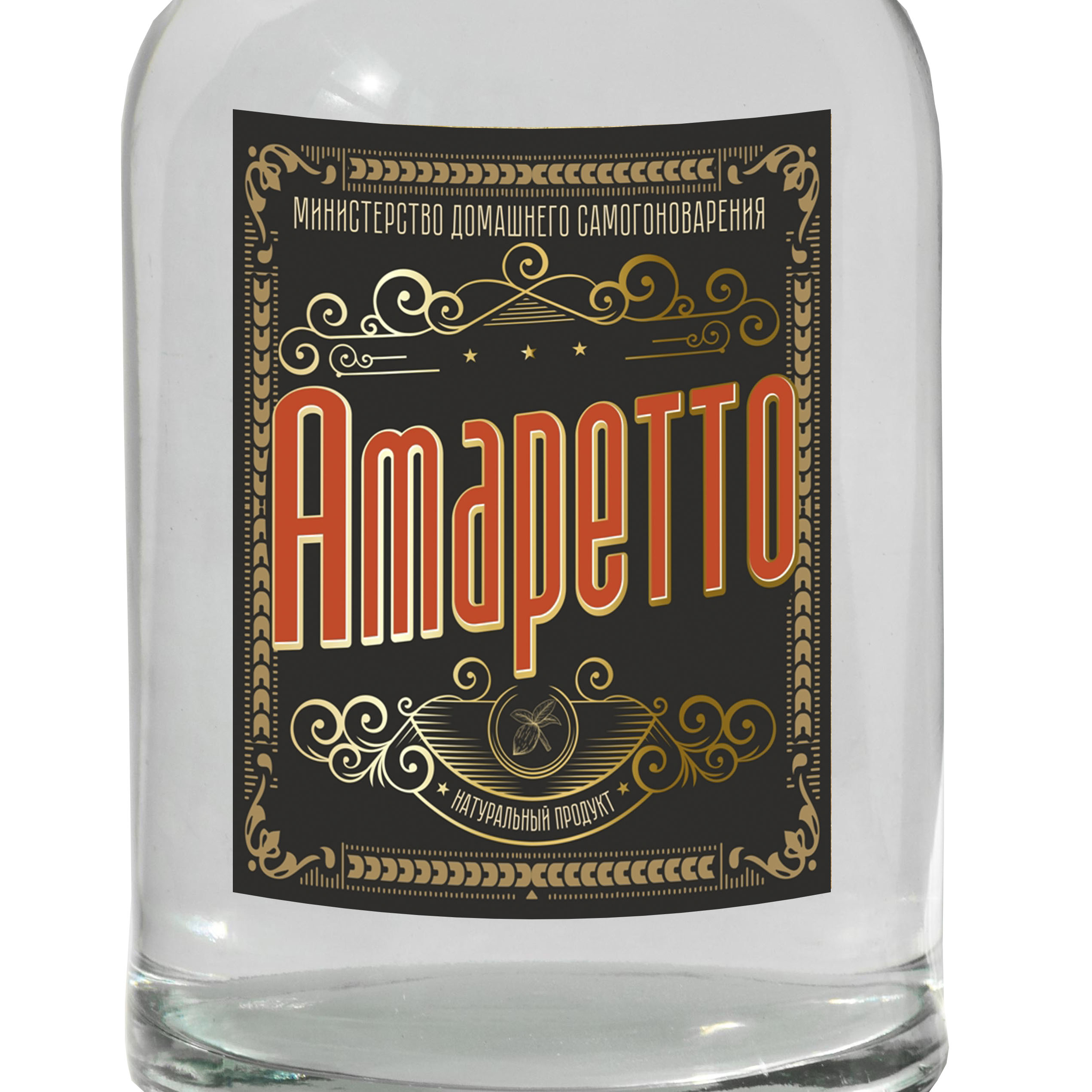 

Этикетка на бутылку из плёнки "Амаретто", 15шт., 70x90 мм, Разноцветный, Амаретто/Плёнка