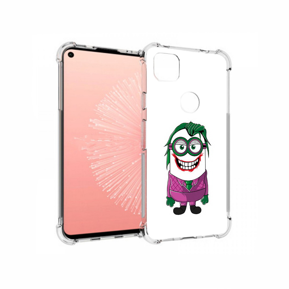 

Чехол MyPads Tocco для Google Pixel 4A джокер миньон, Прозрачный, Tocco