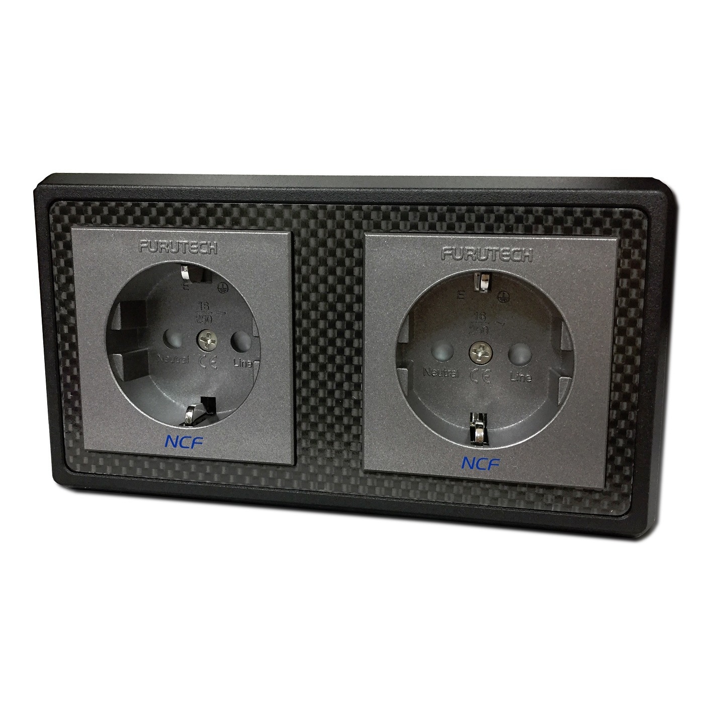 

Розетка силовая 2К+З Furutech FT-SWS-D(R) NCF Carbon