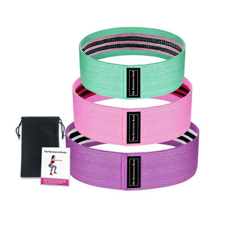 Набор эспандеров Luting Hip Resistance Bands зеленый/розовый/фиолетовый, 3 шт.
