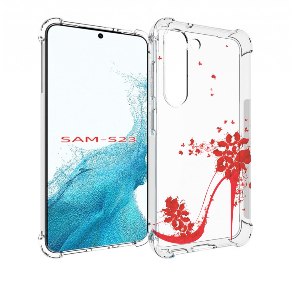 

Чехол MyPads каблук-в-цветах для Samsung Galaxy S23, Прозрачный, Tocco