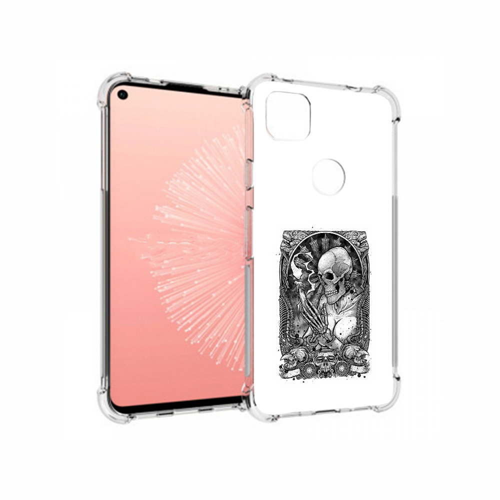 Чехол MyPads Tocco для Google Pixel 4A девушка скелет