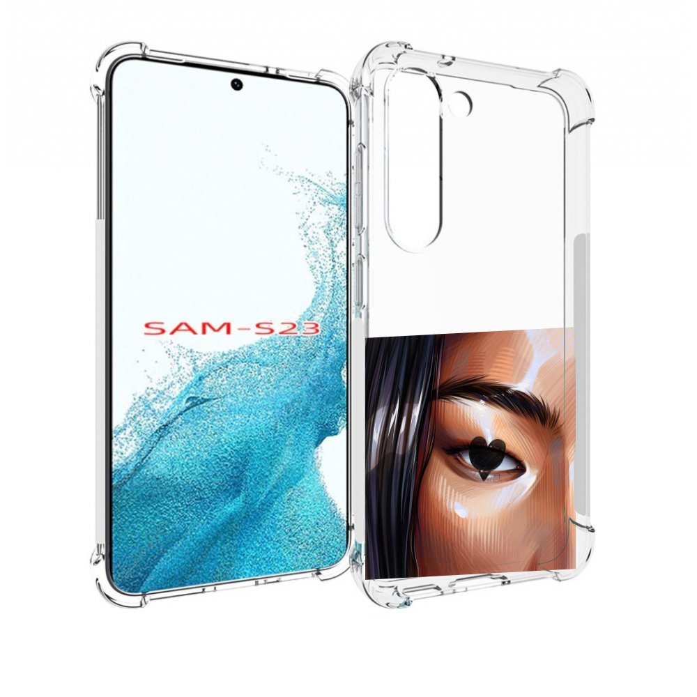 

Чехол MyPads зрачок-сердце женский для Samsung Galaxy S23, Прозрачный, Tocco