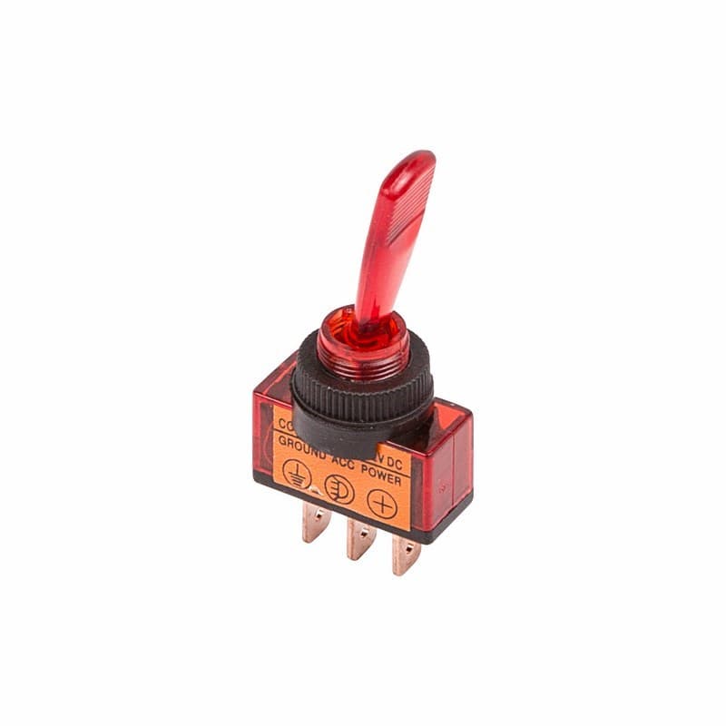 

Тумблер 12V 20А (3c) ON-OFF однополюсный с красной подсветкой (ASW-13D) Rexant (в упак. 1ш