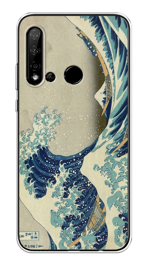 

Чехол Awog на Huawei P20 lite 2019 "Большая волна в Канагаве", Серый;синий;голубой, 69750-9