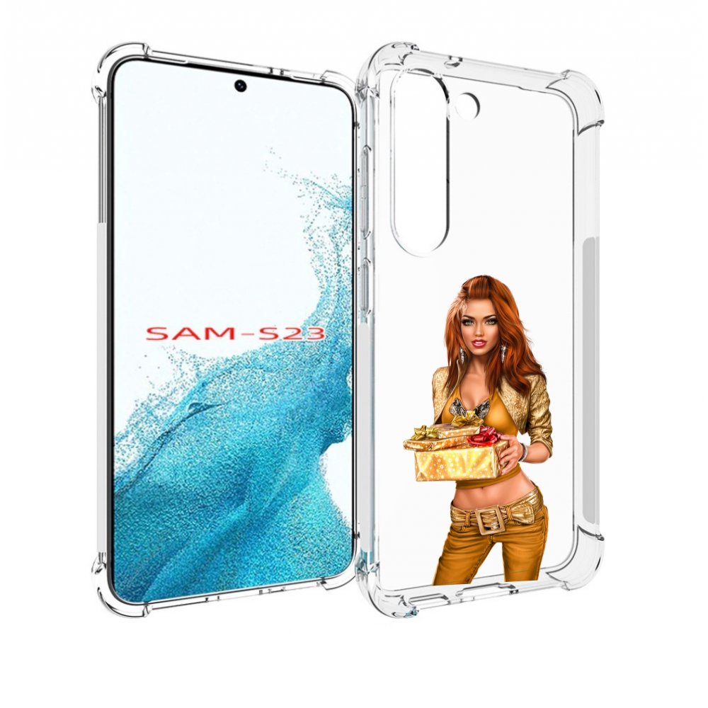 

Чехол MyPads золотая-девочка-с-подарком женский для Samsung Galaxy S23, Прозрачный, Tocco