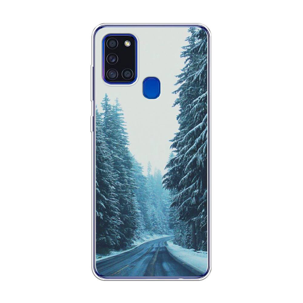 

Чехол на Samsung Galaxy A21s "Зима 9", Бежевый;голубой;черный, 2100250-2