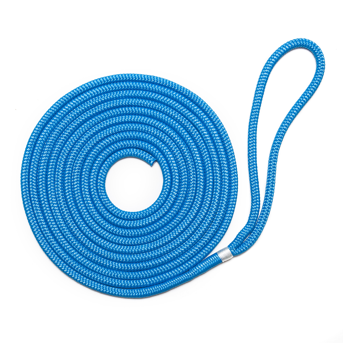Шнур плетеный швартовый с огоном 12,0 мм, голубой, 2200 кг, 6 м, евромоток