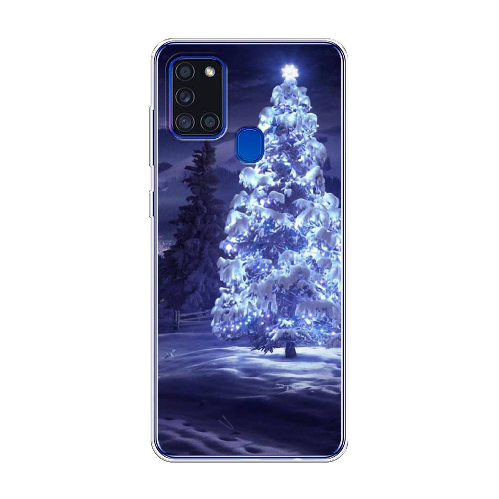 

Чехол на Samsung Galaxy A21s "Зима 4", Синий;черный;белый, 2100250-2