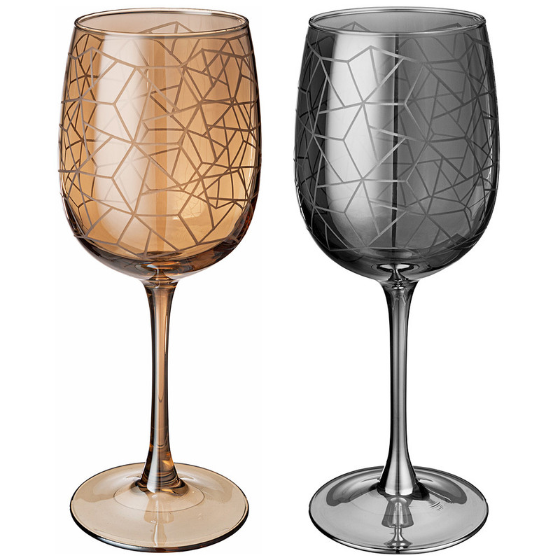 Набор бокалов из 2 шт. Арти-М 420 мл Графика Мед графит