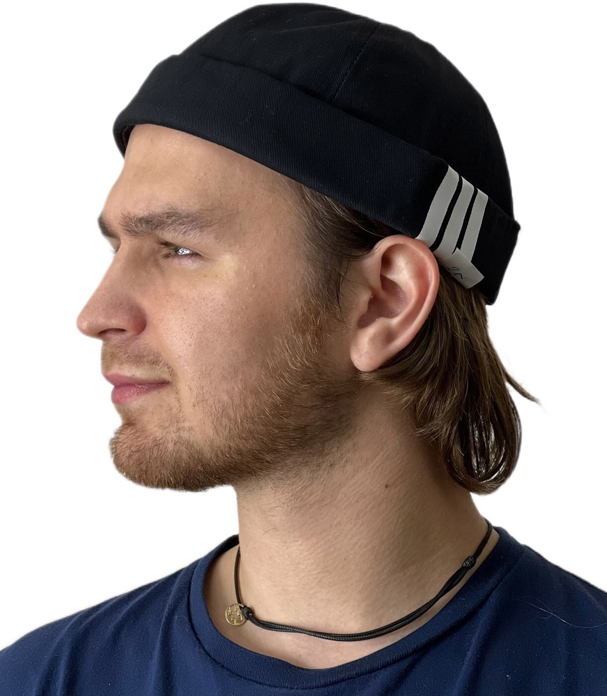 

Докер мужской Skully Fashion Hat Warm Hip Hop Brimless Cap striped, черный, Fashion Hat Warm Hip Hop Brimless Cap striped