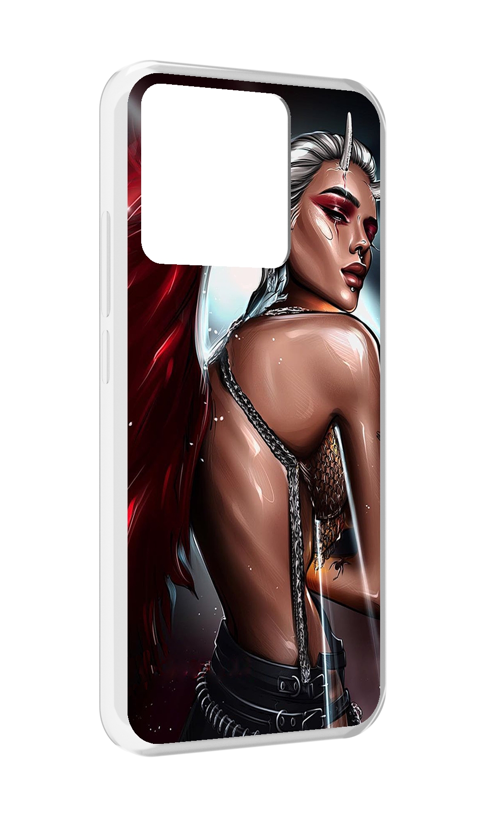 

Чехол MyPads Tocco для Xiaomi Redmi 10A девушка-с-крыльями женский, Прозрачный, Tocco