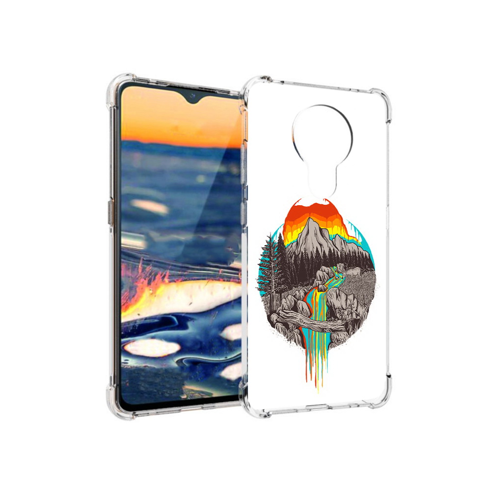

Чехол MyPads Tocco для Nokia 5.3 Радужный водопад (PT227052.106.144), Прозрачный, Tocco