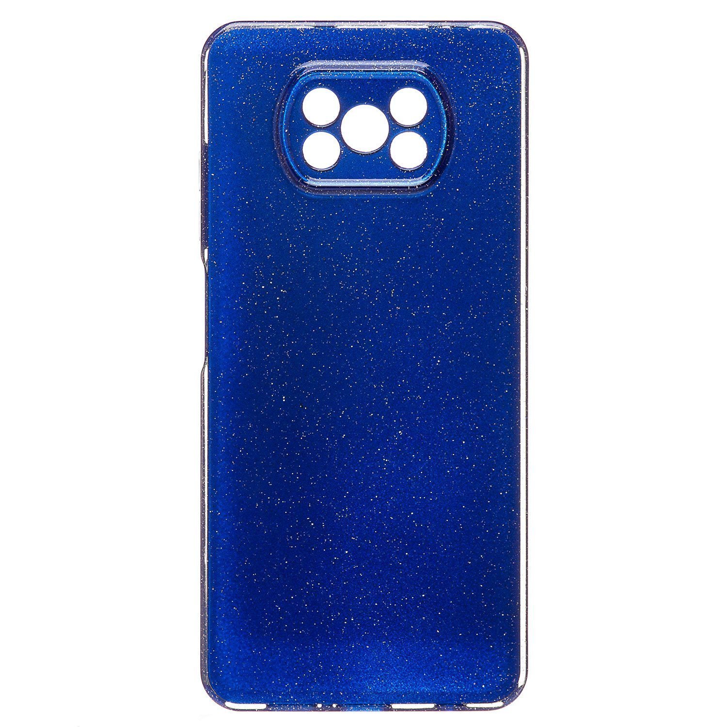 

Чехол для Xiaomi Poco X3 NFC (M2007J20CG), X3 Pro (M2102J20SG) с блестками 3 синий