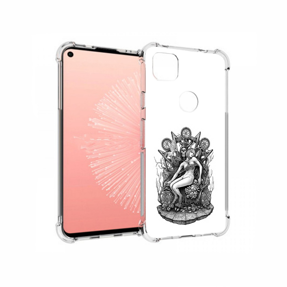 

Чехол MyPads Tocco для Google Pixel 4A девушка на троне, Прозрачный, Tocco