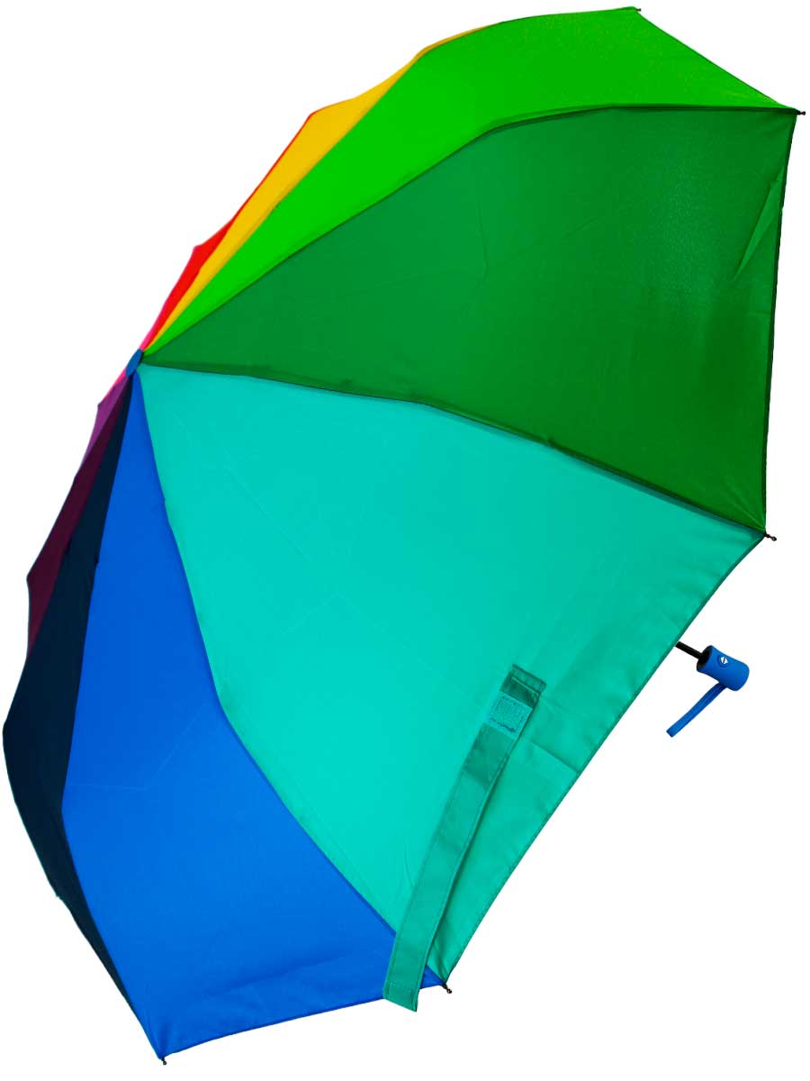 

Зонт складной женский автоматический RainBrella 185 голубой, 185