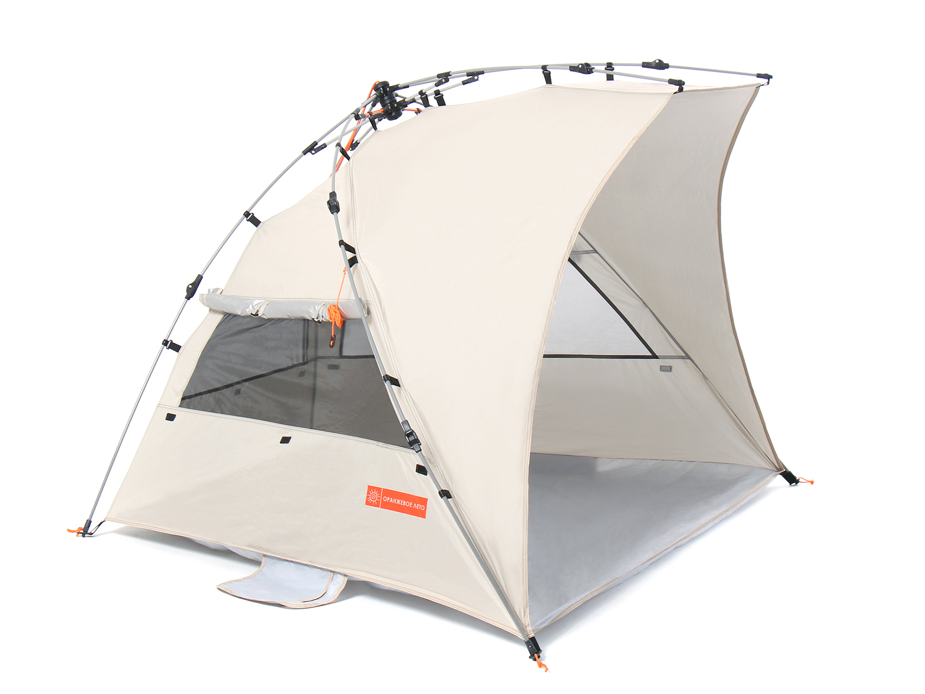 фото Палатка оранжевое лето классика, кемпинговая, 3 места, бежевый