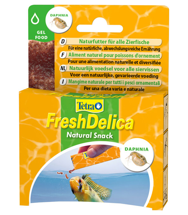 

Корм для аквариумных рыбок Tetra FreshDelica Daphnia желе, 48 г, Tetra FreshDelica Daphnien натуральный корм, желе дафния 48 г