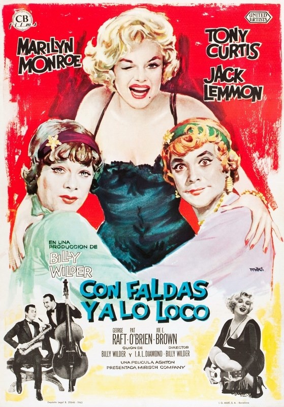 

Постер к фильму "В джазе только девушки" (Some Like It Hot) Оригинальный 58,4x83,8 см