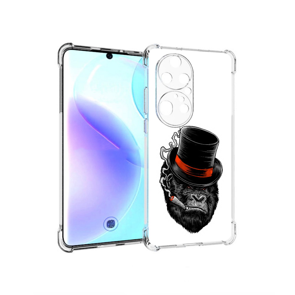 

Чехол MyPads Tocco для Huawei P50 Pro дизайнерская горилла, Прозрачный, Tocco