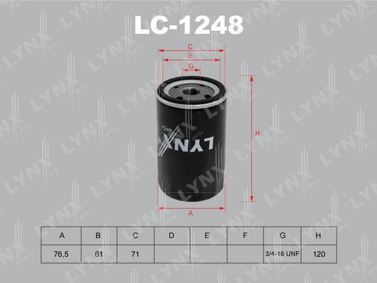

Фильтр масляный LC-1248
