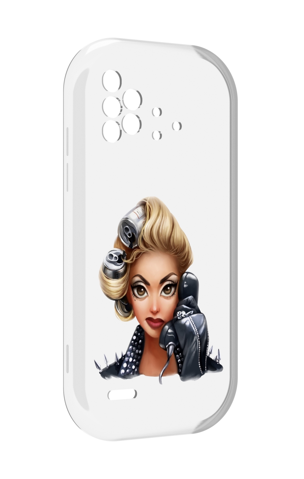 

Чехол MyPads девушка-смайлик-с-телефоном женский для UMIDIGI Bison X10 / X10 Pro, Прозрачный, Tocco