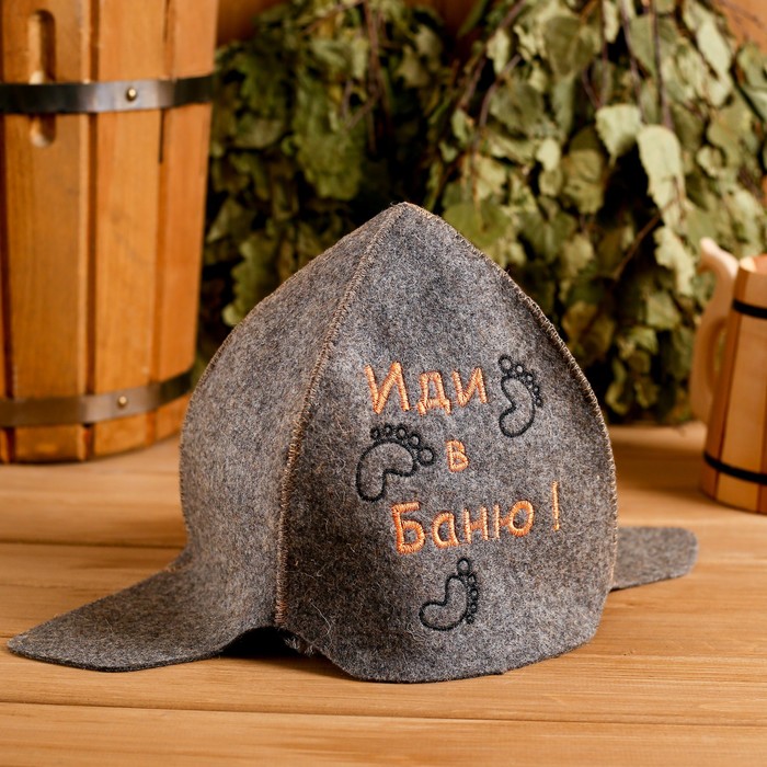 

Шапка для бани Добропаровъ Буденовка Иди в баню войлок Р00011560  серый, Коричневый, Буденовка Иди в баню