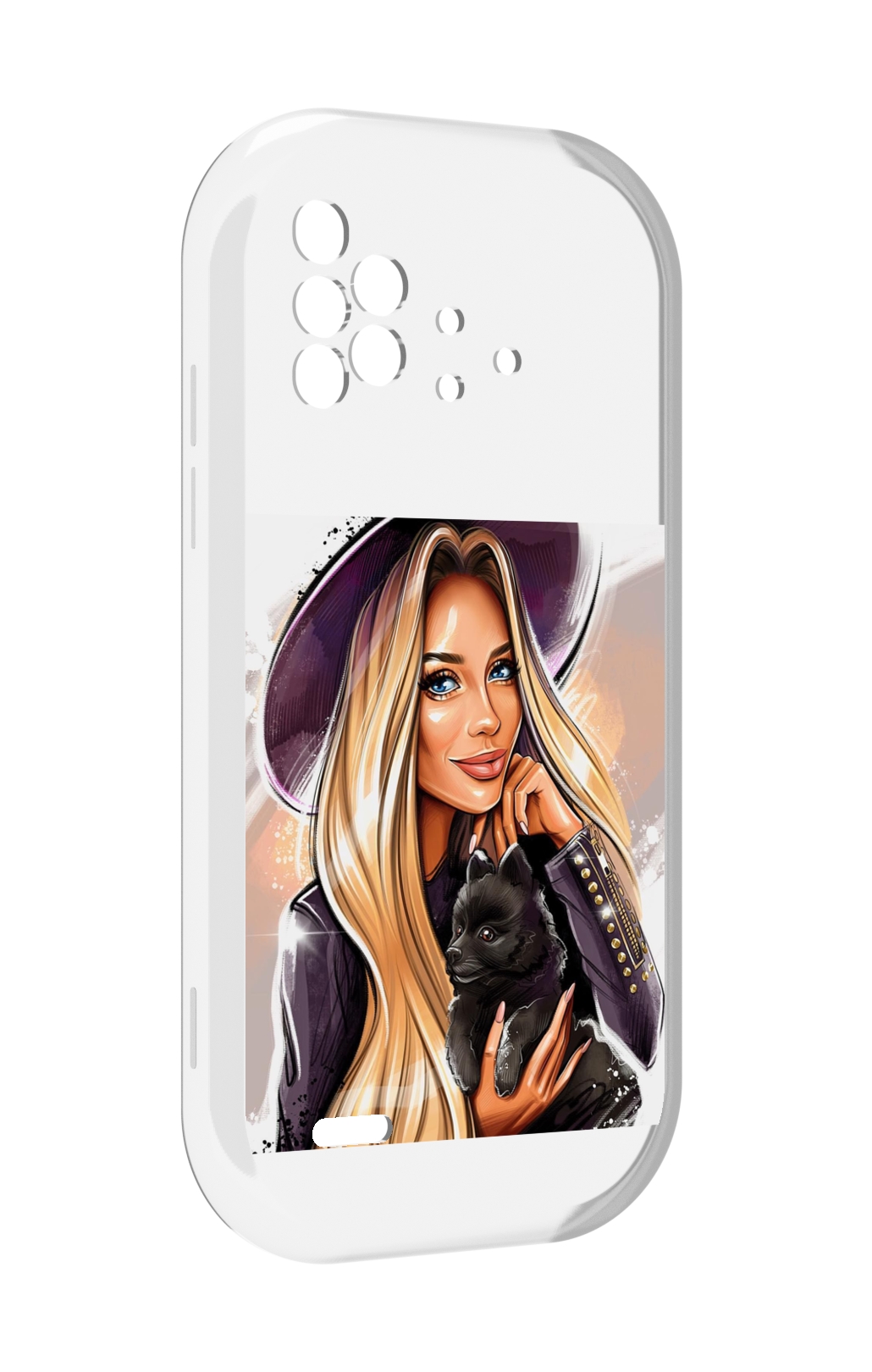 

Чехол MyPads девушка-с-черным-щенком женский для UMIDIGI Bison X10 / X10 Pro, Прозрачный, Tocco