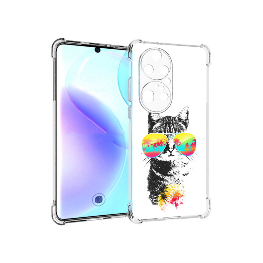 

Чехол MyPads Tocco для Huawei P50 Pro крутой кот, Прозрачный, Tocco