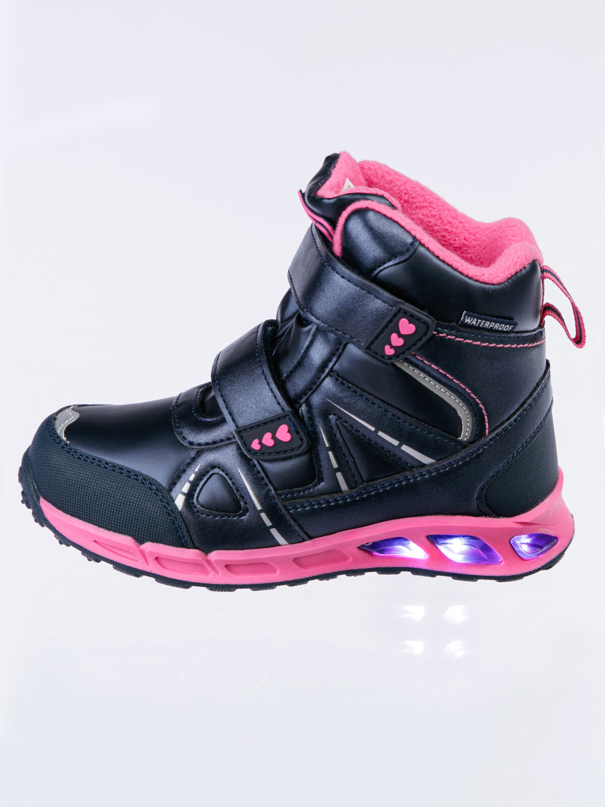 Ботинки для девочек PlayToday, тёмно-синий,розовый, 31