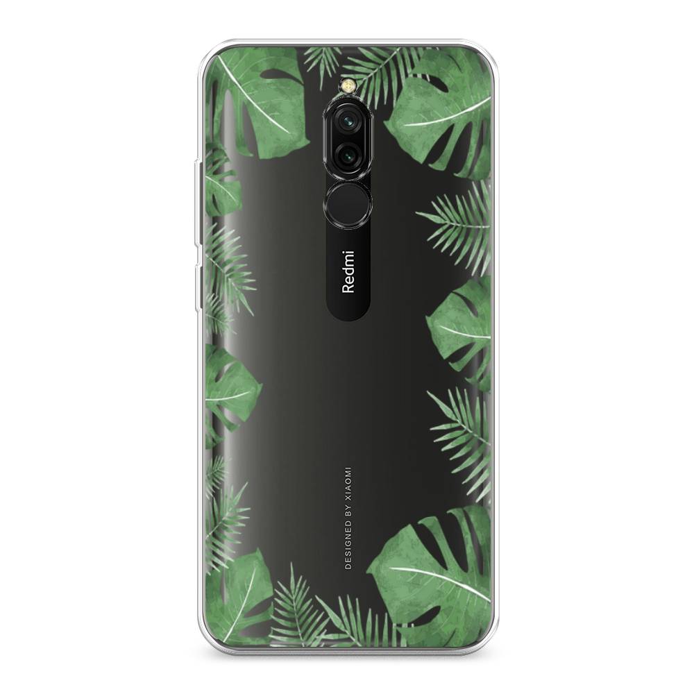 

Чехол Awog на Xiaomi Redmi 8 "Листья папоротника рамка", Разноцветный, 37150-8