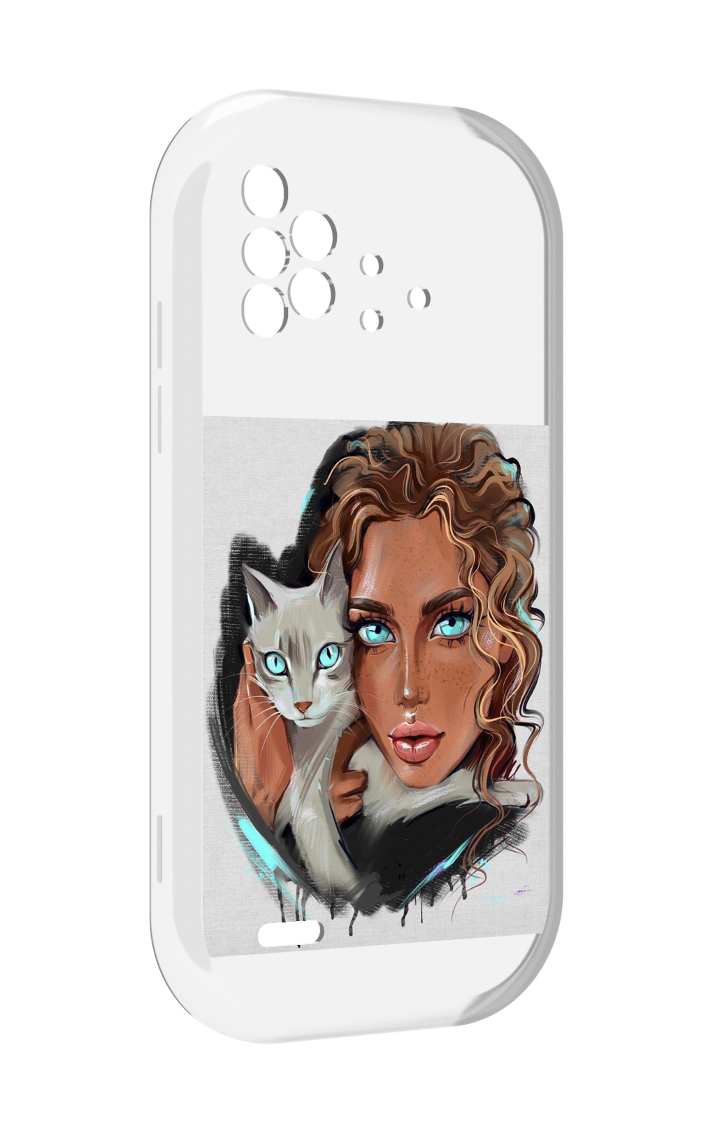 

Чехол MyPads девушка-с-котом-голубые-глаза женский для UMIDIGI Bison X10 / X10 Pro, Прозрачный, Tocco