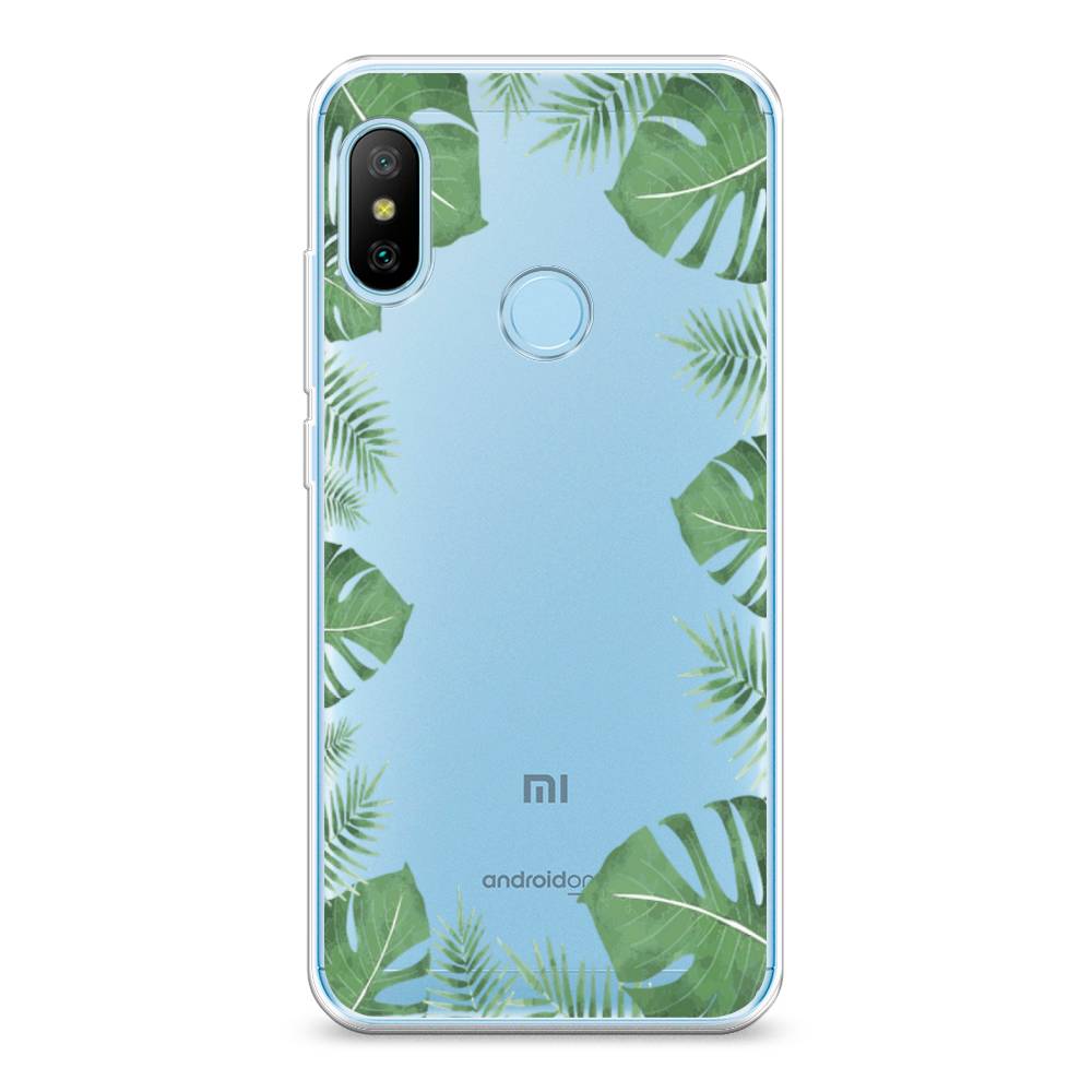 

Чехол Awog на Xiaomi Redmi 6 Pro/6 Plus/Mi A2 Lite "Листья папоротника рамка", Разноцветный, 33950-8