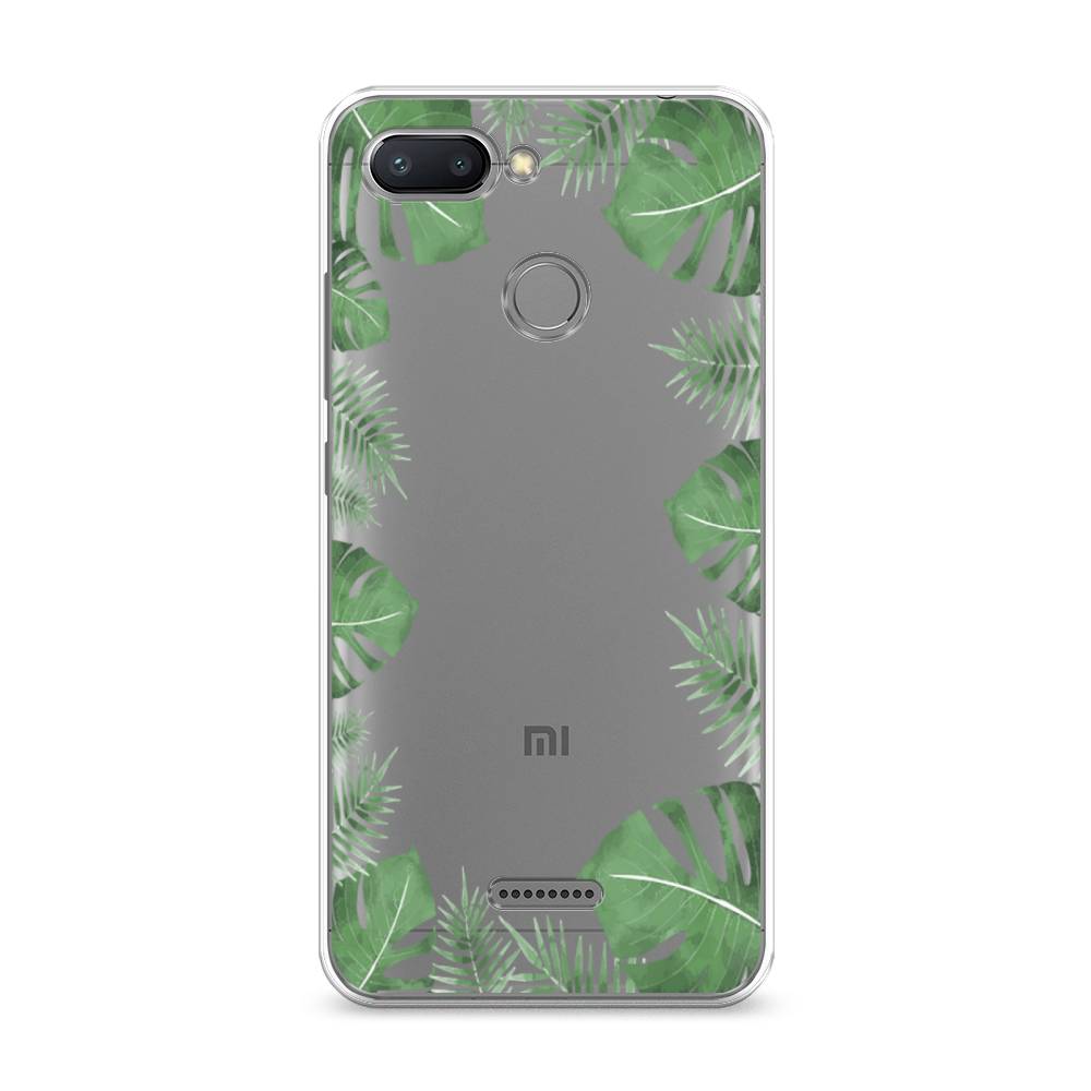 

Чехол Awog на Xiaomi Redmi 6 "Листья папоротника рамка", Разноцветный, 33850-8