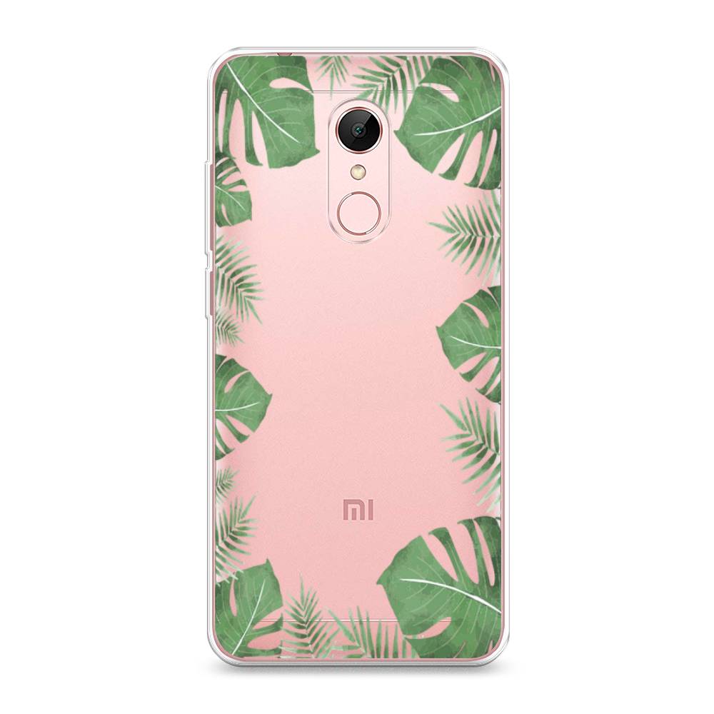 

Чехол Awog на Xiaomi Redmi 5 "Листья папоротника рамка", Разноцветный, 33050-8