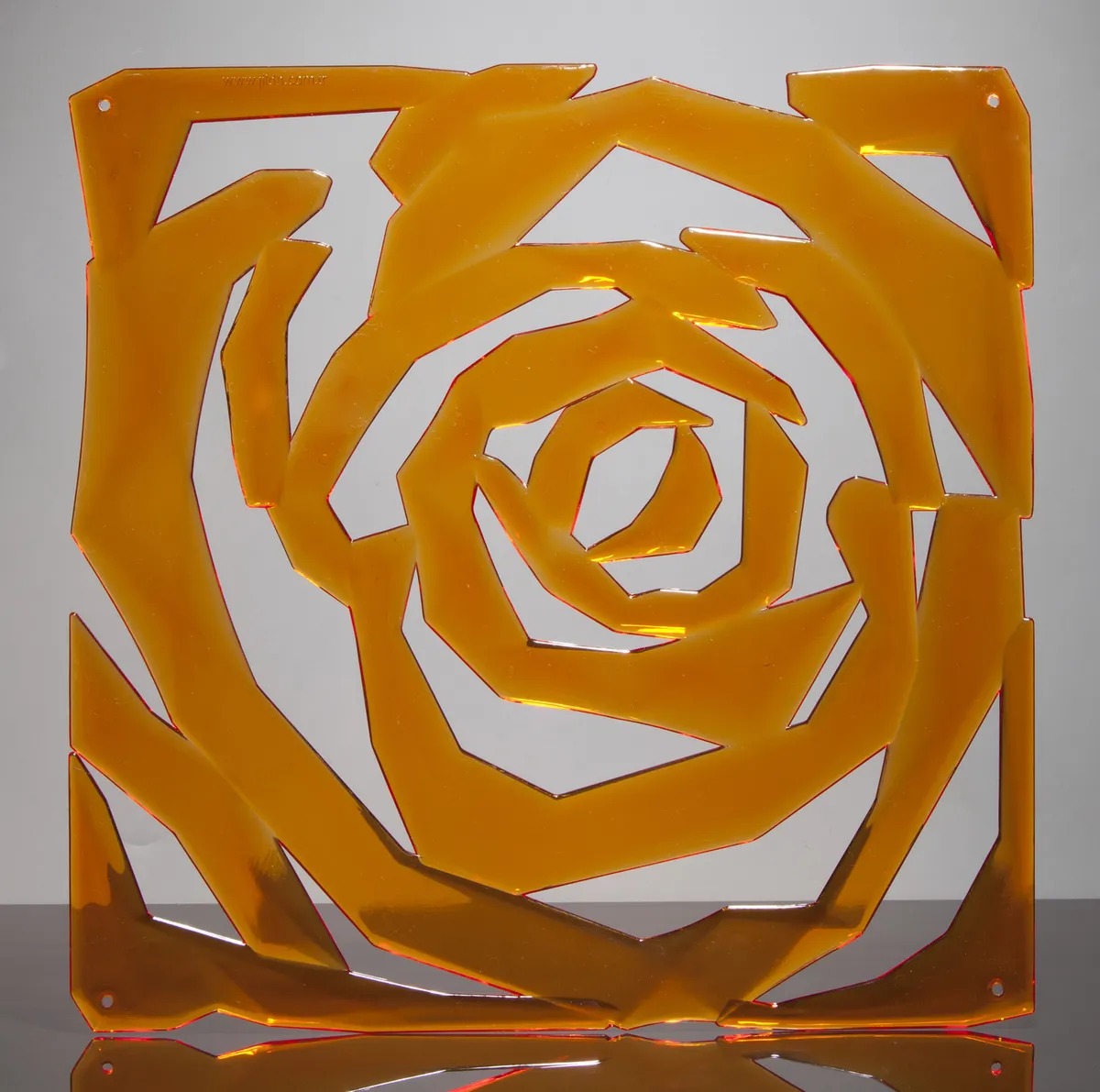 Комплект декоративных панелей Jilda Роза K/GL210Orange, цвет оранжевый